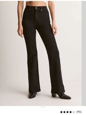 MADEWELL The Perfect Vintage Flare Jean Sherborn Wash Black Sz 24